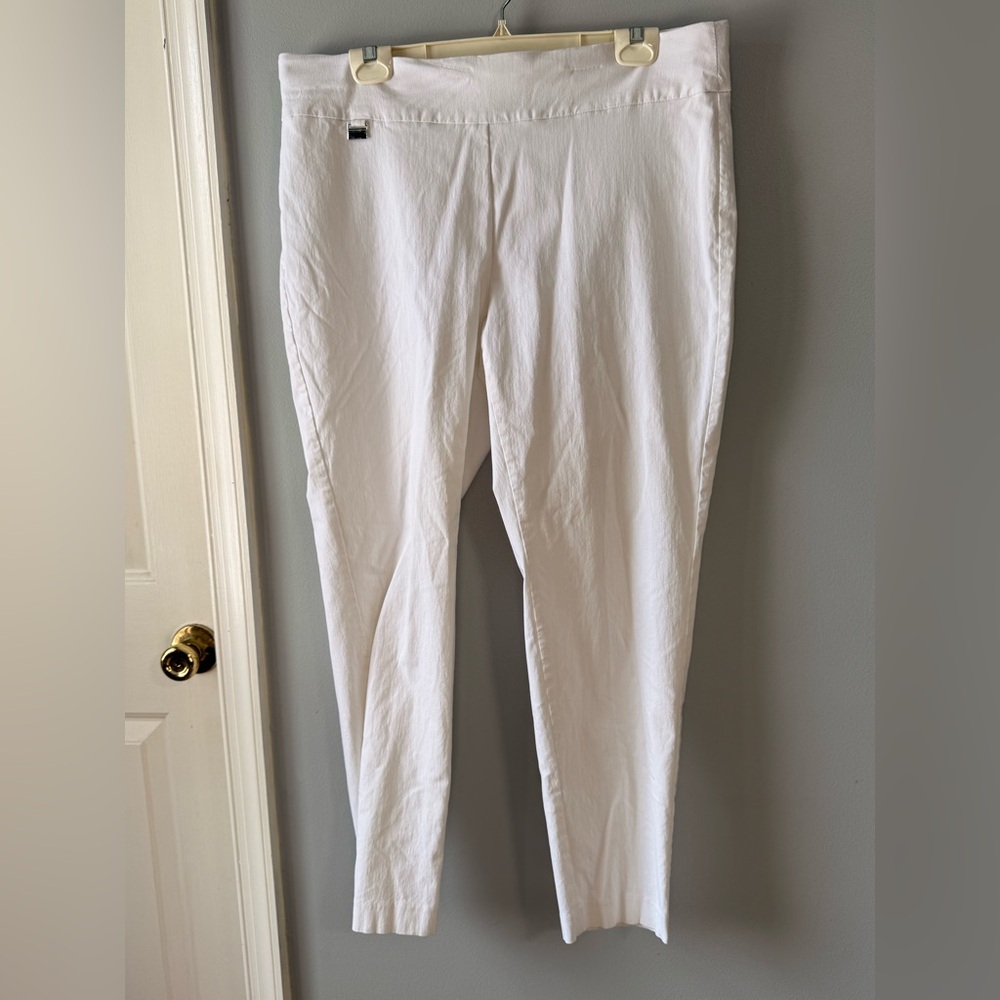 Alfani Women's White Elastic Waist Pants